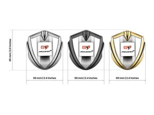 McLaren Metal Abovedado Emblema Maestra Estilo Inox Base
